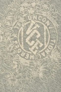 Golden Goose Kids SZARY Sukienka z wyszywanym logo