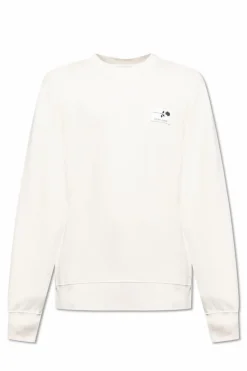 Golden Goose kremowy Bluza z logo
