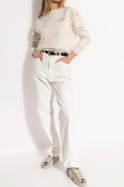 Golden Goose kremowy Bluza z efektem `vintage`