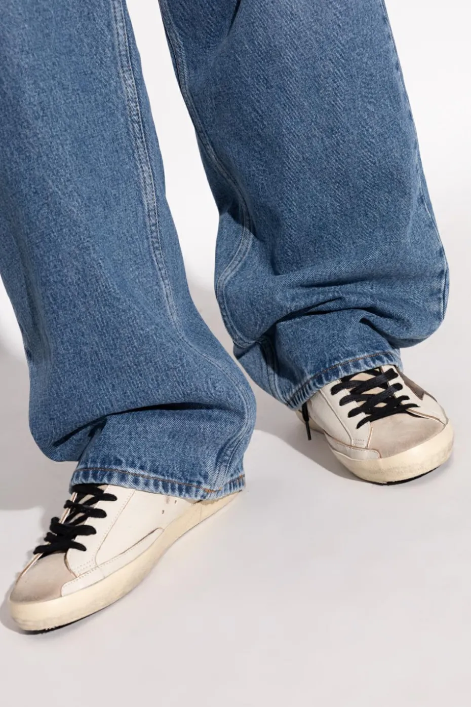 Golden Goose kremowy Buty sportowe `SUPER-STAR CLASSIC WITH SPUR`
