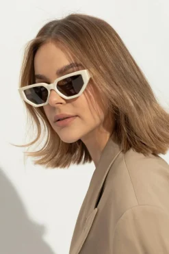 Golden Goose kremowy okulary przeciwsłoneczne