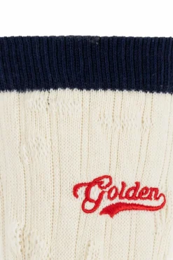 Golden Goose kremowy Skarpety z logo