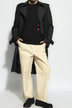 Golden Goose kremowy Spodnie z kieszeniami