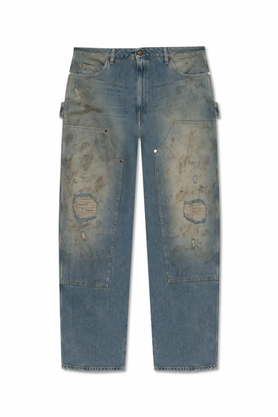 Golden Goose NIEBIESKI Jeansy z efektem `vintage`