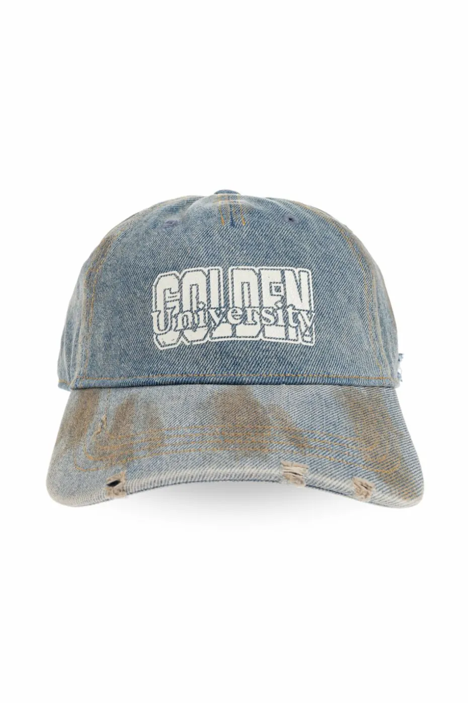 Golden Goose NIEBIESKI Jeansowa czapka z daszkiem