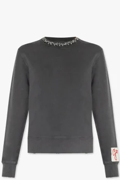 Golden Goose SZARY Bawełniana bluza z logo