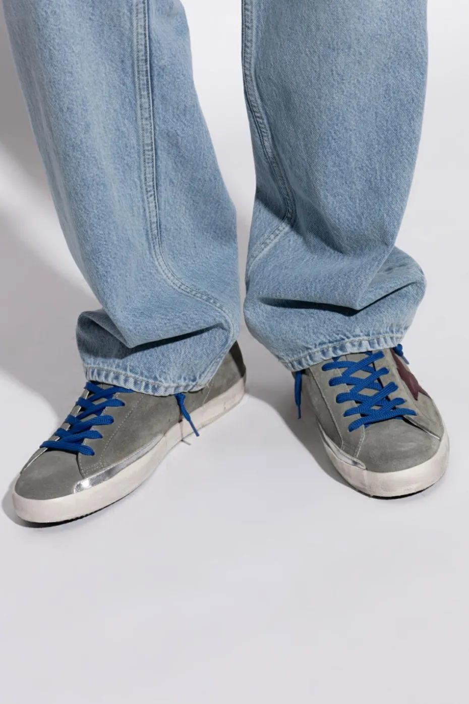 Golden Goose SZARY Buty sportowe `Super-Star Classic With List`