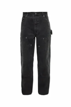 Golden Goose SZARY Jeansy z przetarciami
