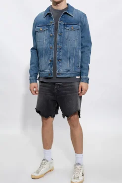 Golden Goose SZARY T-shirt z logo
