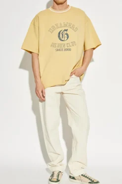 Golden Goose ŻÓŁTY T-shirt z krótkimi rękawami