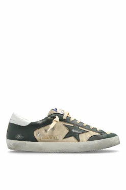 Golden Goose ZIELONY Buty sportowe `Super-Star Penstar Double Quarter With List`