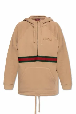 Gucci beżowy Bluza z logo