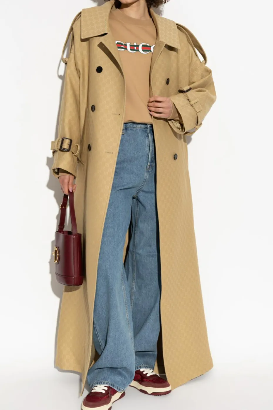Gucci beżowy Bluza z logo