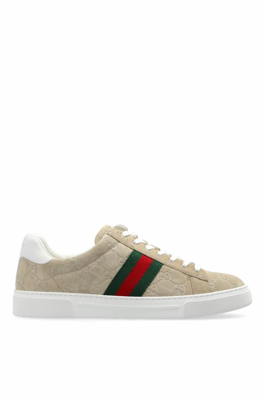 Gucci beżowy Buty sportowe z paskiem ‘Web’