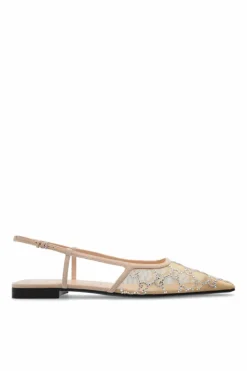 Gucci beżowy Buty z monogramem