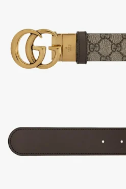 Gucci beżowy Dwustronny pasek