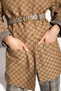 Gucci beżowy Dwustronny pasek