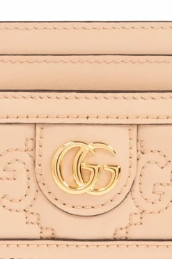 Gucci beżowy Etui na karty z logo
