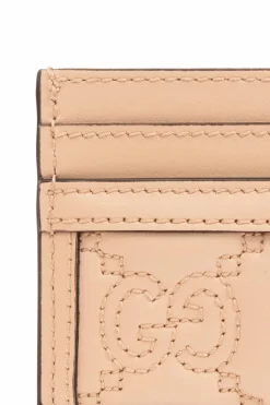 Gucci beżowy Etui na karty z logo