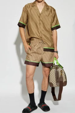 Gucci beżowy Jedwabna koszula