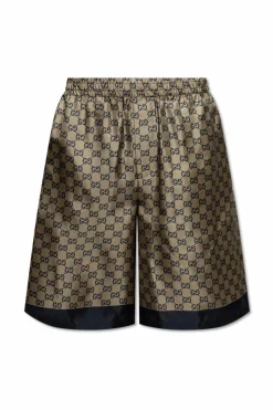 Gucci beżowy Jedwabne szorty