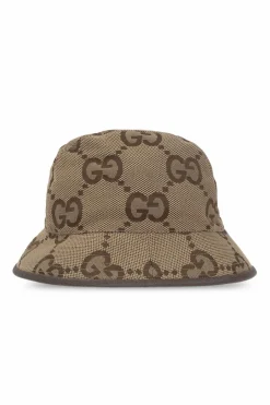 Gucci beżowy Kapelusz z płótna ‘GG Supreme’