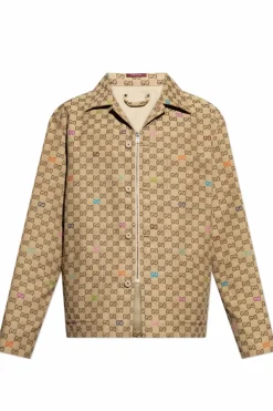 Gucci beżowy Kurtka z monogramem