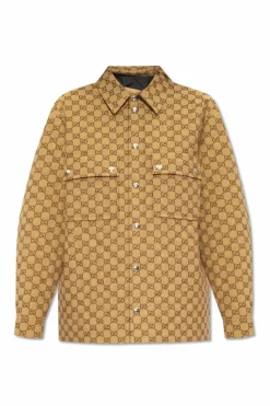 Gucci beżowy Kurtka z monogramem