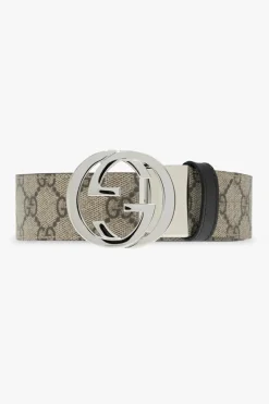 Gucci beżowy Pasek z logo