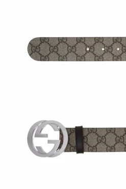 Gucci beżowy Pasek z materiału 'GG Supreme'