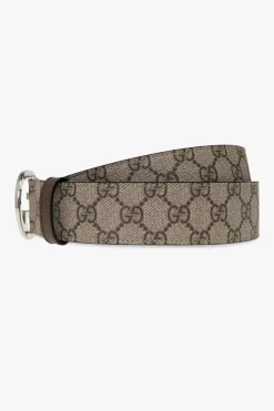 Gucci beżowy Pasek z płótna ‘GG Supreme’