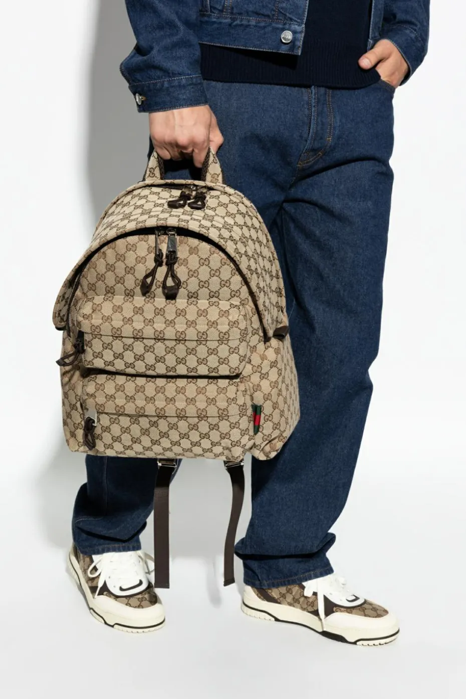 Gucci beżowy Plecak z logo