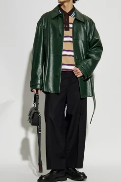 Gucci beżowy Polo ze wzorem w pasy