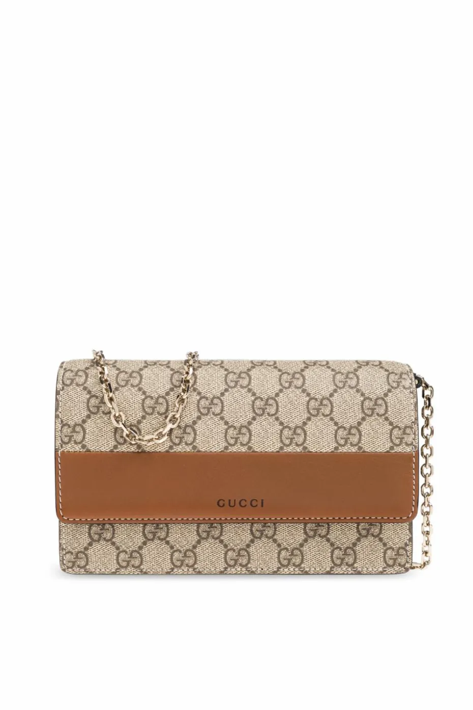 Gucci beżowy Portfel na łańcuchu