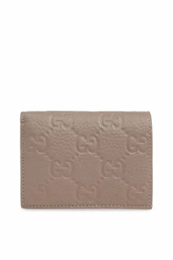 Gucci beżowy Portfel z monogramem