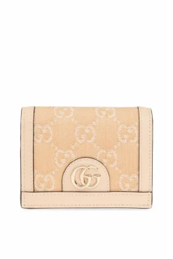 Gucci beżowy Portfel z monogramem