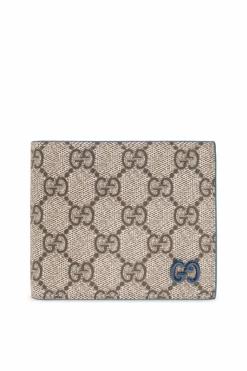 Gucci beżowy Portfel z płótna `GG Supreme`