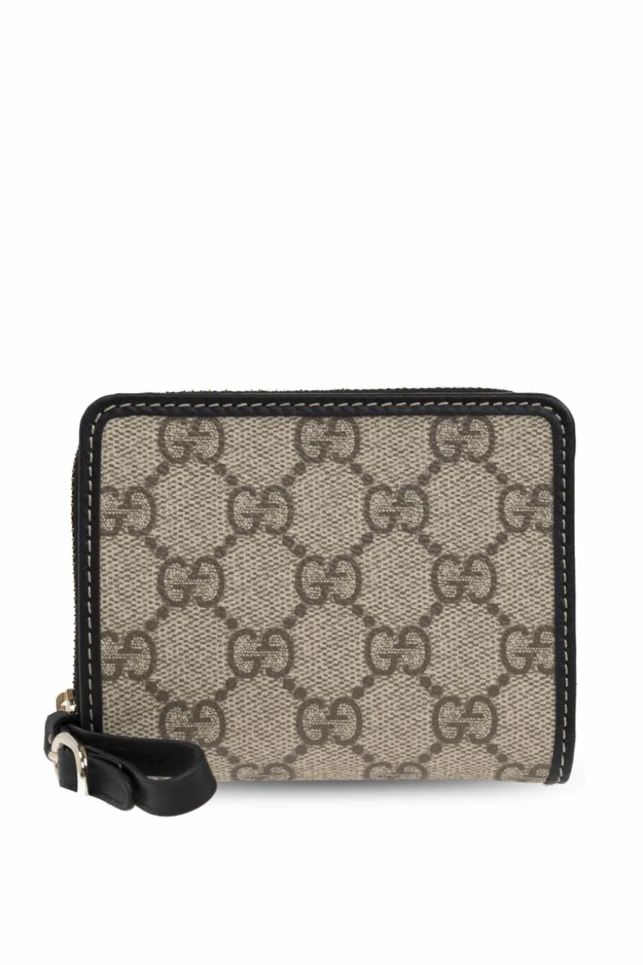 Gucci beżowy Portfel z płótna `GG Supreme`