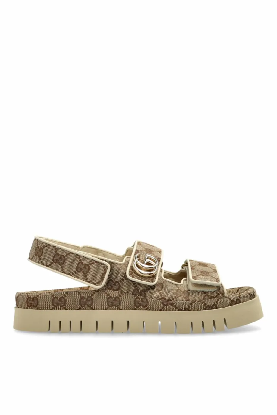 Gucci beżowy Sandały z monogramem