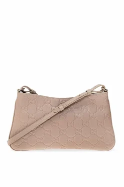 Gucci beżowy Skórzana torba na ramię