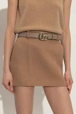 Gucci beżowy Skórzany pasek