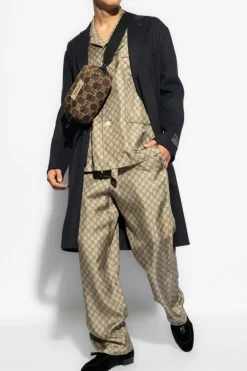 Gucci beżowy Spodnie z monogramem
