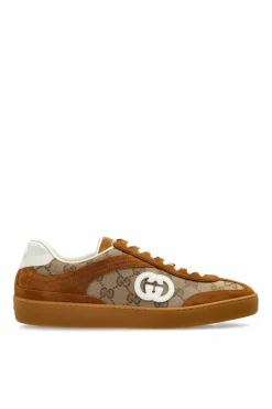 Gucci beżowy Sznurowane buty sportowe