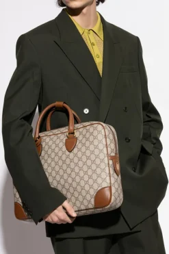 Gucci beżowy Torba do ręki z płótna `GG Supreme`