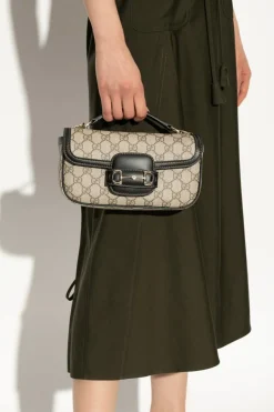 Gucci beżowy Torba do ręki `Horsebit 1955 Soft Small`