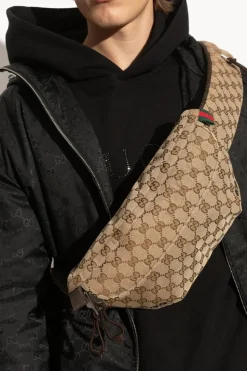 Gucci beżowy Torba na pas z płótna `GG Supreme`