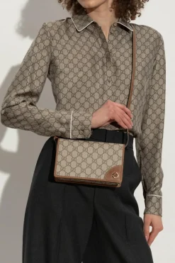 Gucci beżowy Torba na ramię `GG Emblem Mini`