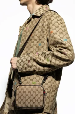 Gucci beżowy Torba na ramię z monogramem