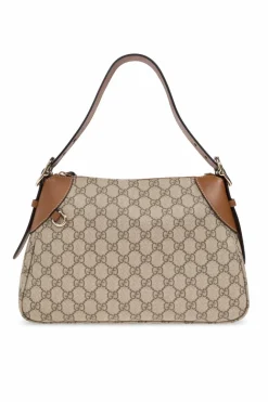 Gucci beżowy Torba na ramię z płótna `GG Supreme`
