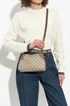 Gucci beżowy Torba na ramię ‘GG Emblem Small’